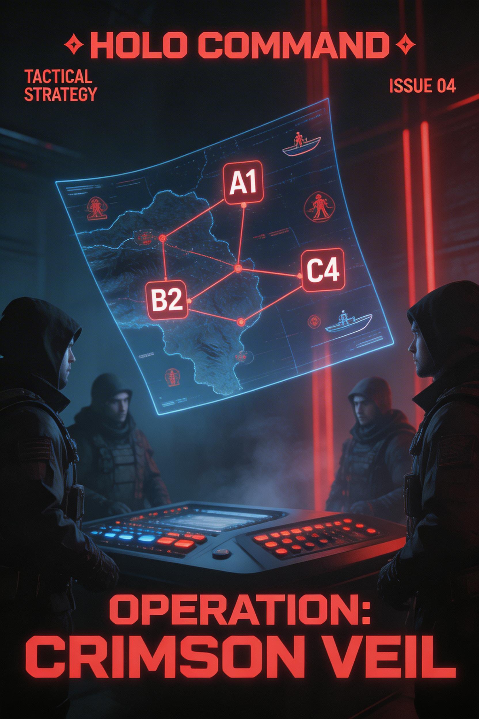 Strategic command center editorial artwork